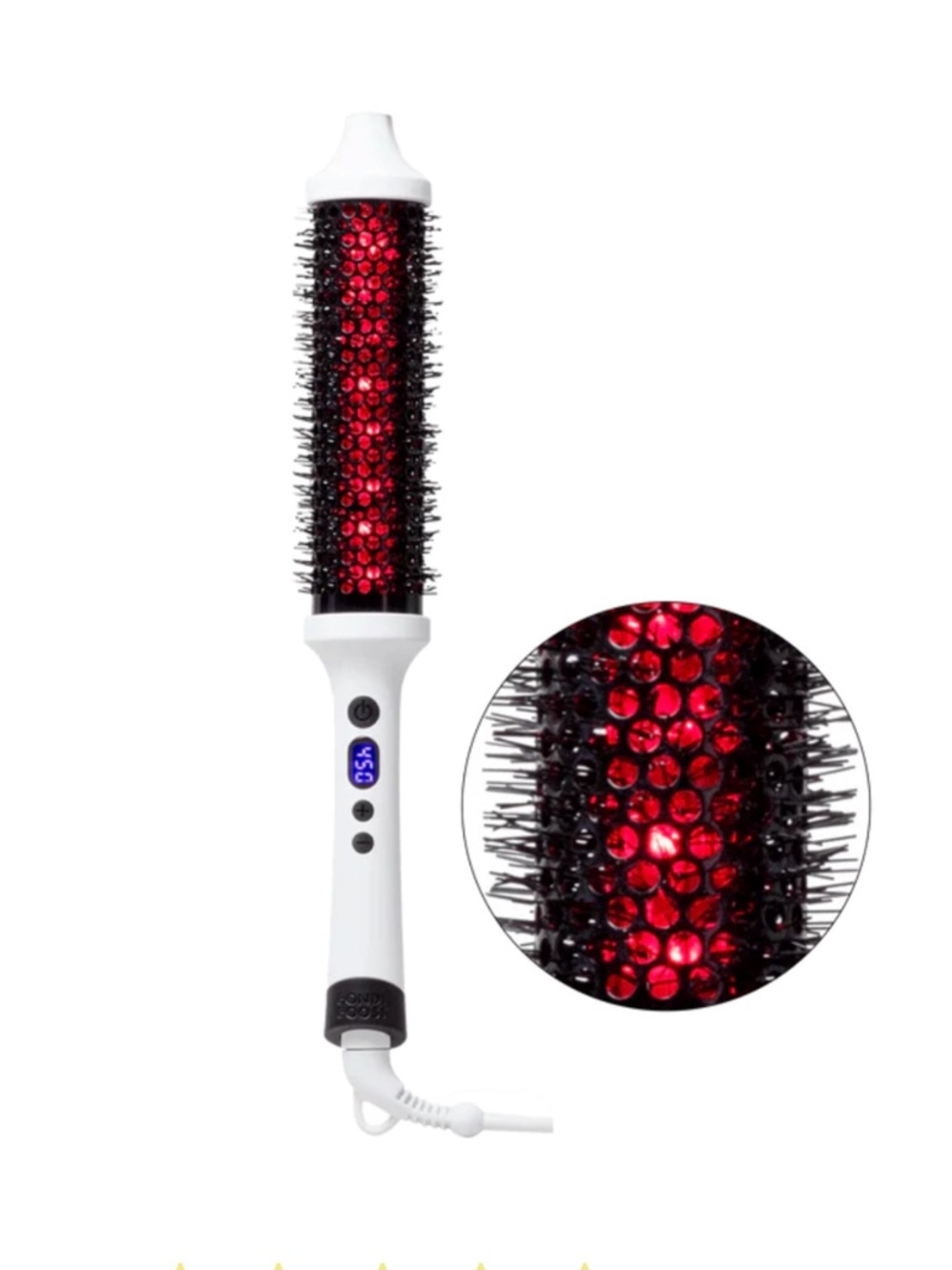 White Round Infrared Thermal Styling Brush